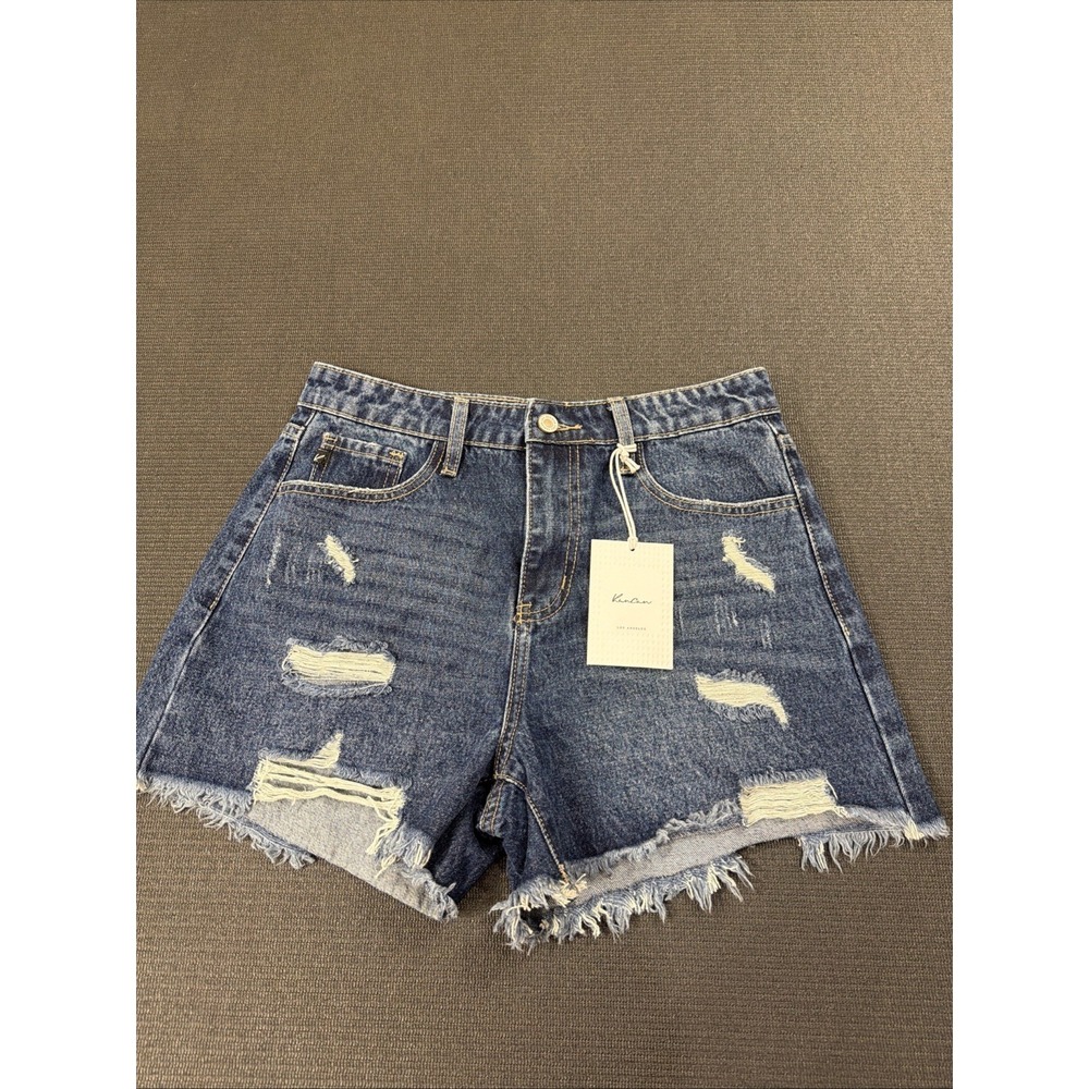 New KanCan‎ Women's High Rise Distressed Shorts Size 7/27